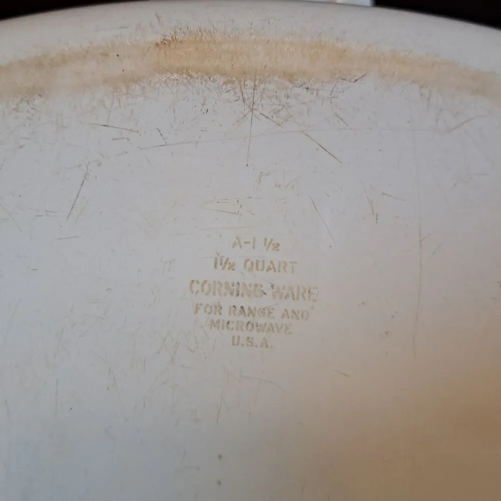 Vintage Rare Corning Ware Blue Cornflower A-1 1/2 Hologram Stamp 70s Bakeware